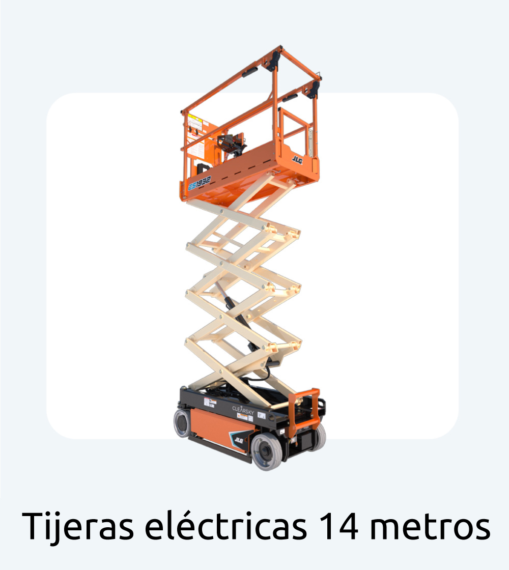 Alquiler plataformas elevadoras de 14 metros tipo tijera eléctrica
